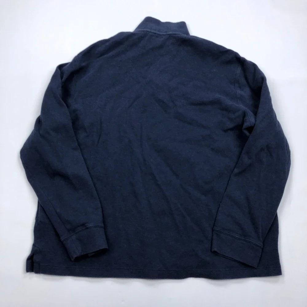 Polo Ralph Lauren Estate Rib Quarter Zip Pullover Navy Blue Mens XL Sweater